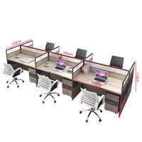 Bureau de travail de conception moderne, poste de travail informatique, bureau de direction moderne pour 2, 4, 6, 8 personnes