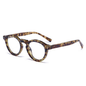 ファッション男性女性用ラウンド眼鏡フレームアンチブルーライト眼鏡光学小型眼鏡ビンテージ読書眼鏡TR90 - Product Image 1