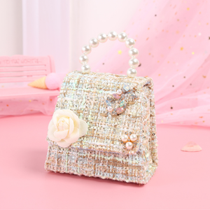 Nouveau Sac à Main Mini Tendance 2026 avec Poignée Courte en Perles, Petit Sac Brodé de Fleurs en Diamant - Product Image 1