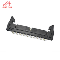 Konektor PCB Header Pin Ejector Latch Panjang 2.54/2.0/1.27 mm, Konektor IDC Box Header Bahu untuk Kabel Otomotif ke Papan, 10 16 20 50 Pin