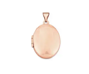 Factory Custom Body jewelry accessory Oval Locket Rose Gold Charm Pendants