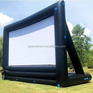 Écran gonflable publicitaire de grande taille 24 pieds 16 pieds 14 pieds, écran de cinéma gonflable pour projecteur extérieur, équipement de cinéma DLGZG - Product Image 1