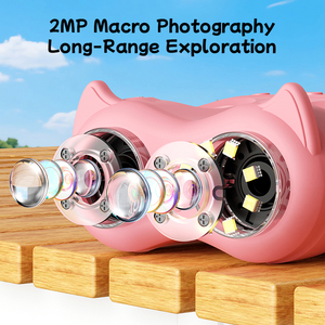 Nhựa cầm tay kính hiển vi kỹ thuật số Kính thiên văn giáo dục khoa học Đồ chơi Kính hiển vi quang học máy ảnh cho trẻ em - Product Image 5