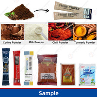 Machine d'emballage automatique verticale pour petits sachets de poudre de thé au lait, chocolat, cacao, matcha et autres boissons instantanées