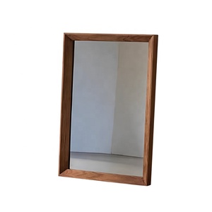 Espejo de Pared Estilo Wabi Sabi, Espejo Decorativo de Madera de Olmo Sólido, Espejo Rectangular <span class=keywords><strong>para</strong></span> Vestidor, Sala de Estar y Entrada - Product Image 1