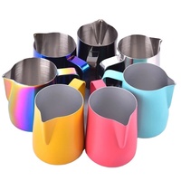 ÉCHANTILLON GRATUIT Guirlande d'art latté en acier inoxydable personnalisée Pichet à lait pour café moussant Pot à lait pour barista