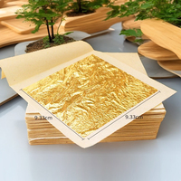 Feuille de couleur or véritable 24 k, 20 pièces, feuille de meubles, pour soins hydratant de la peau, feuille d'or 24 k