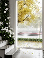 Fenêtre à ouverture extérieure en aluminium de la série Premium longue durée, système fixe