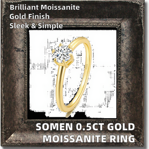 Anillos de Compromiso Mossinate KARATS para Mujer, Plata de Ley, Moissanita, Diseño Minimalista Moderno, Certificación ROHS - Product Image 2