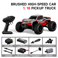Voitures de drift RC 4x4 VRX Racing MEGREZ à l'échelle 1:18, moteur brushless 2.4G haute vitesse, RTR RH1074, avec câble USB et télécommande