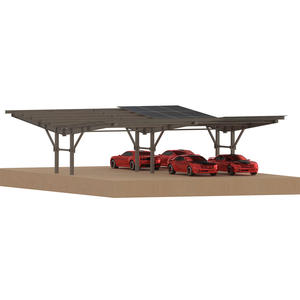 Système de montage de panneaux solaires argentés personnalisé en Y à double poteau pour carport, angle d'inclinaison 0-60°, garantie 10 ans pour voiture - Product Image 4