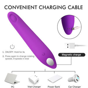 Silicone Rubber Suction Clitoral Women's Sex Toy <strong>Vibrator</strong> with USB Rechargeable Waterproof 9 Frequencies-Adult Product - Product Image 4