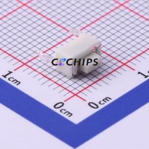 TS-1001-AR05016 Tactile Switch Through hole Component (THT) Switch Single Pole Single Throw Rectangle Button 1.6N Through Hole - Product Image 1