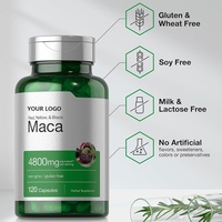 Capsules d'extrait de racine de maca à haute puissance personnalisables, non-OGM, sans gluten pour hommes et femmes