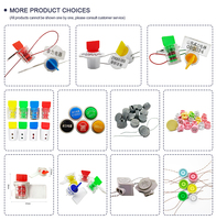 YC-F028 Scellés de compteur électrique en plastique transparent les plus vendus, anti-effraction, personnalisables, en PC+ABS avec fil en acier inoxydable et verrouillage par pression