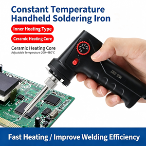 60W <b>Soldering</b> Iron <b>Kit</b> Adjustable Temp CN Plug 5 Tips Stand Internal Heating - Product Image 5