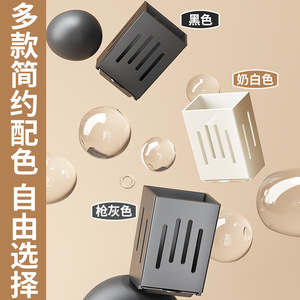Multi Purpose Wall Mounted Chopstick <b>Holder</b> Drain Rack Plastic <b>Kitchen</b> <b>Utensil</b> Storage Box Minimalist Style - Product Image 4
