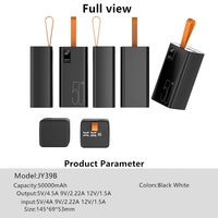 Banque d'Alimentation Portable Grande Capacité 50000mAh Écran Numérique LED 4USB Type-C Sortie USB C PD 22.5W Power Bank 50000mAh Charge Rapide