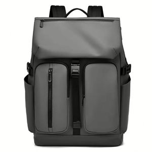 Business Unisex Zipper PU Waterproof <b>Computer</b> <b>Backpack</b> with 20-37L Capacity Fashionable Design for Short Distance Travel - Product Image 1