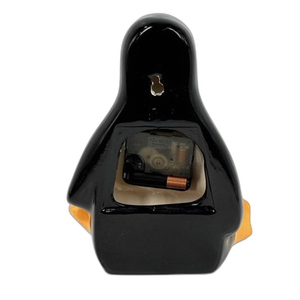 8" Penguin Wall <strong>Clock</strong> Ceramic Battery Operated <strong>Mantle</strong> Black White Bird - Product Image 4