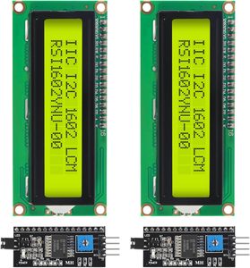 Aismartlink 1602 16x2 LCD module <span class=keywords><strong>l</strong></span>á chắn Màu vàng-màu xanh <span class=keywords><strong>l</strong></span>á cây đèn nền với IIC I2C điều khiển giao diện nối tiếp và LCD module hiển thị - Product Image 4