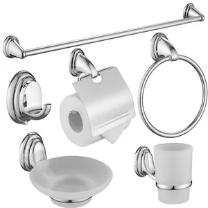 Liga de zinco banheiro hardware pingente conjunto electrocromismo toalheiro titular papel higiênico anel de toalha roupas gancho transfronteiriço