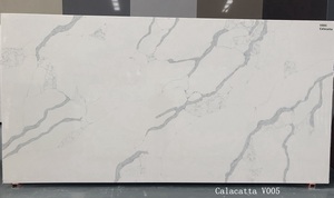 Nouvelle conception de dalle de quartz Calacatta Grey de grande taille avec un style moderne, taille personnalisée, surface polie pour les plans de travail de cuisine et de salle de bain - Product Image 6