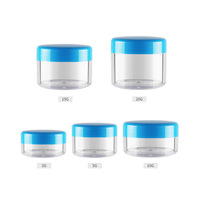 Petits pots cosmétiques en plastique de 5 grammes pour baume à lèvres, crème contour des yeux et rouge à lèvres, avec couvercles recyclables noirs/rose/bleus/transparents, en stock