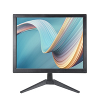 Monitor de Computadora de 15 Pulgadas con Pantalla Cuadrada 4:3, LCD TFT USB AV LED, Monitor de PC de Escritorio con Soporte VESA para Oficina y Comercio