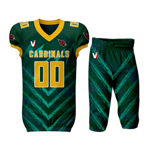 Custom Wholesale American Football Jersey High Quality Breathable Anti-UV Quick Dry Football Wear Set Sublimation Printing Team - Product Image 1
