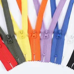 SAS Factory Supplier Close End 15cm 18cm Custom Logo Length Color Number 3 5 8 Plastic Resin Zipper Vislon Zipper