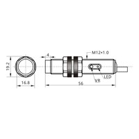 KDC12KN08N1 M12 Diseño cilíndrico universal IP67 NPN NO 8mm 30V DC Sensor de proximidad capacitivo Tipo universal estándar