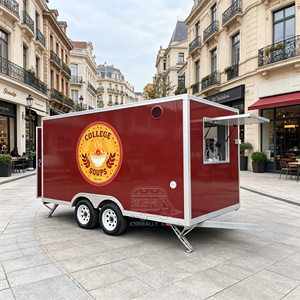 Remorque alimentaire carrée, unité de cuisine mobile avec rangement personnalisé et zone de service pour les vendeurs de nourriture commerciaux - Product Image 1