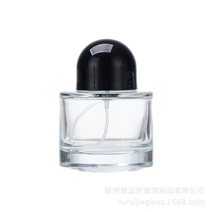 30ml round, thick-bottomed glass perfume bottle, press-type spray bottle, portable, <b>snap</b>-on empty bottle, transparent perfume - Product Image 5