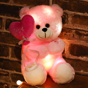 Đồ Chơi Nhồi Bông Dỗ Dành Cho Trẻ Em, Gấu Teddy Nhồi Bông Ấm Cúng, Có Hình Trái Tim Và Đèn LED Valentine - Product Image 5