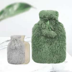 Factory direct wholesale water bag rubber hot water bottles with soft plush cover