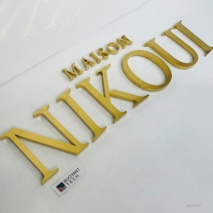 Custom Outdoor Signage Non Lit Metal Sign Stainless Steel 3D <b>Led</b> Backlit <b>Letter</b> Sign Logo Channel <b>Letters</b> for Building - Product Image 1