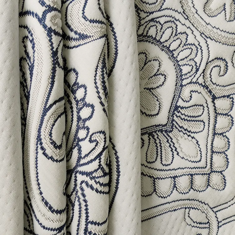 Sıcak satış ev tekstili % 100% Polyester kumaş nefes ve rahat jakarlı örgü yatak kumaşı
