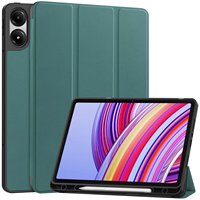 Étui à rabat en cuir PU avec support pliable pour Redmi Pad Pro 12,1 pouces 2024 avec porte-stylet, coque arrière antichoc en TPU pour tablette intelligente