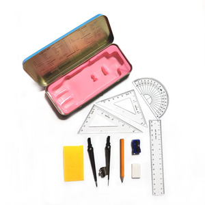 Fournitures de papeterie de bureau, boîte de géométrie, ensemble mathématique, 10 pièces, ensemble de compas de dessin pour enfants - Product Image 3