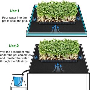 Tapis d'arrosage en feutre pour plantes 100x100cm, épaisseur 3mm, tapis capillaire absorbant pour la germination des graines et le jardinage en serre - Product Image 6