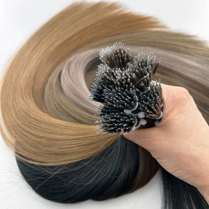 Nano Tip Prebonded Micro Ring Super Double Drawn Remy Extensiones de cabello humano 22 pulgadas Leer Stock Entrega rápida - Product Image 2