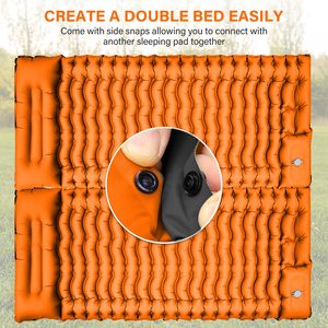 Bomba inflable de Tpu ultraligera compacta, resistente al agua, alfombrilla de dormir de nailon integrada para pies, colchoneta de aire para acampar, colchón, cama de aire - Product Image 5