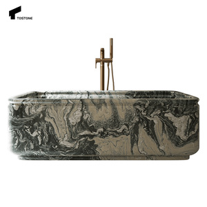 Tostone Baignoire autoportante en marbre de style antique personnalisée Intérieur moderne pour salle de bain raffinée <span class=keywords><strong>Spa</strong></span>-Like Escape Appartement Villa - Product Image 4