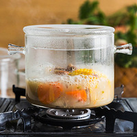 ODM OEM Verre transparent résistant à la chaleur à haute teneur en borosilicate Marmite Ustensiles de cuisine en verre