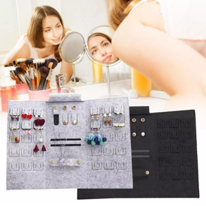 Wholesale custom felt jewelry bags, outdoor travel jewelry carrying bags, Korean style minimalist jewelry organizer bags - Product Image 2