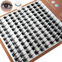 Auto-greffage Cluster Segment Diy Lash Extension Vente en gros Pré-colle Cat Eye Lashes Lash Extension Wispy Faux Cils