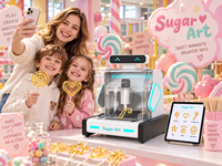 Machine à sucre 3D Panda commerciale, imprimante automatique de bonbons, contrôle Android, portable et légère pour la location événementielle et les fêtes