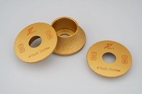 Meule diamantée 45 grains pour marbre céramique Quartz-Utilisation manuelle Meuleuse d'angle brasée sous vide Outil d'ébavurage Tailles 75-125mm 200m