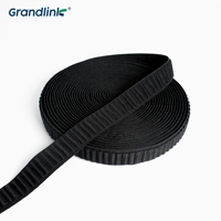 Haute élasticité doux noir soutien-gorge sangle rayure coudre côtelé élastique épaule sangle de réglage Flexible pour soutiens-gorge de sport